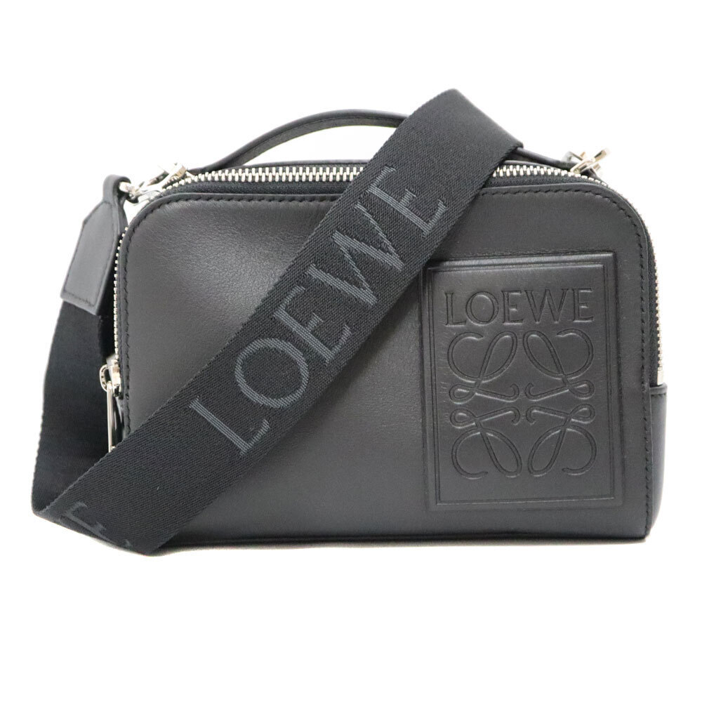 Loewe Crossbody Camera Bag Leather Black